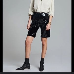 Frankie Shop eden sleek faux patent leather shorts